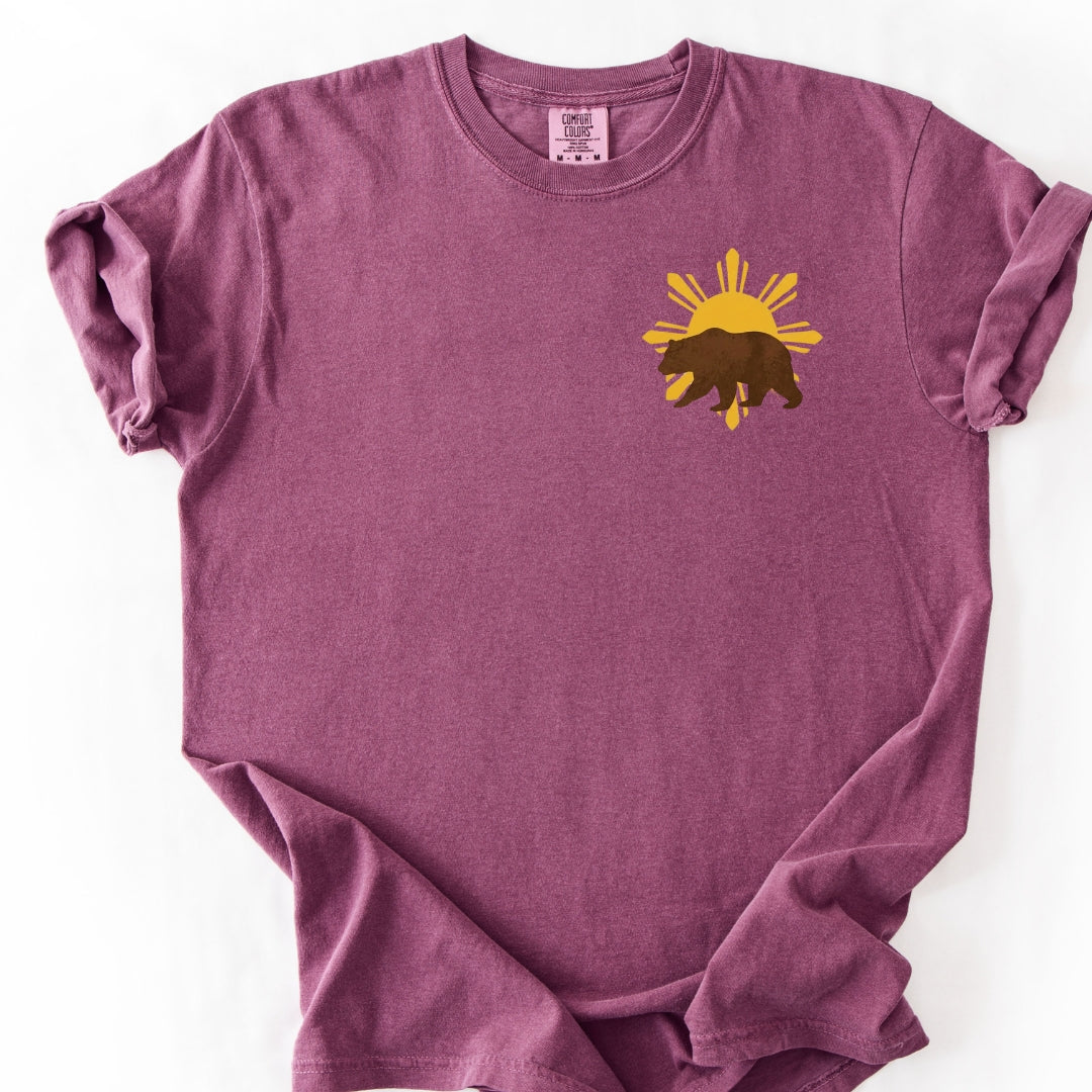California Filipino Golden State Bear & Philippine Sun T-Shirt