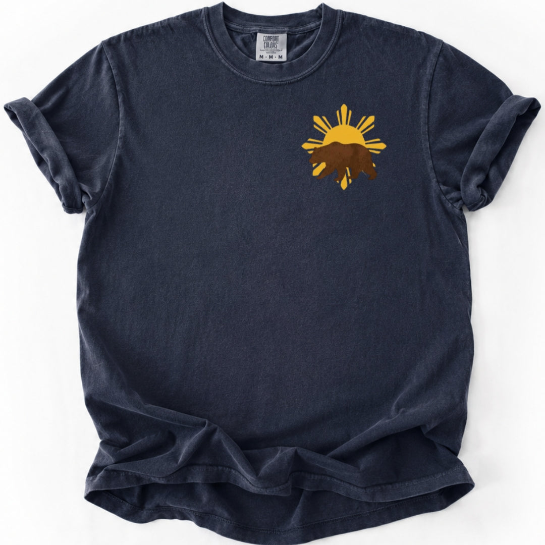 California Filipino Golden State Bear & Philippine Sun T-Shirt
